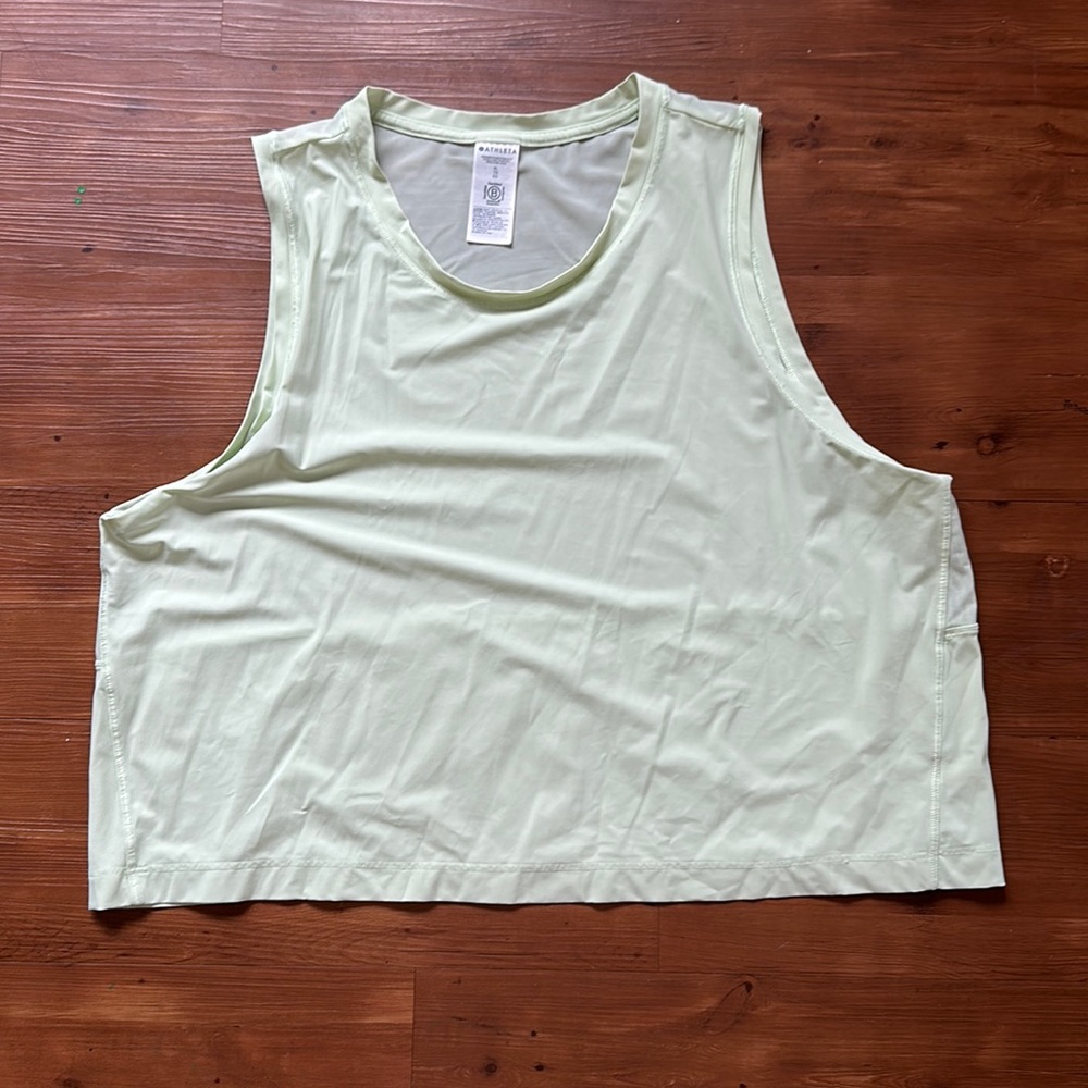 Athleta mint mesh back muscle tank